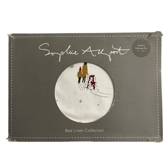 Sophie‎ Allport Home For Christmas Pillowcases Standard Pair Holiday - Picture 1 of 8